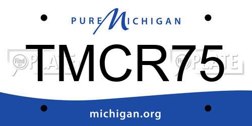 TMCR75 Michigan License Plate