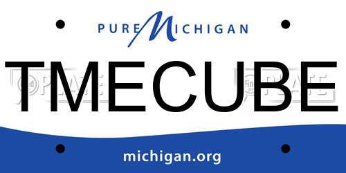 TMECUBE Michigan License Plate