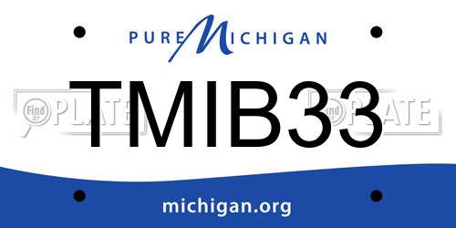 TMIB33 Michigan License Plate