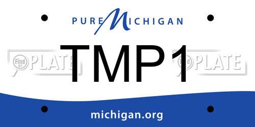 TMP1 Michigan License Plate