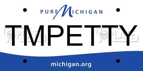 TMPETTY Michigan License Plate