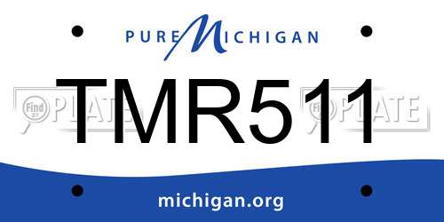 TMR511 Michigan License Plate