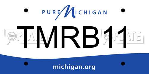 TMRB11 Michigan License Plate