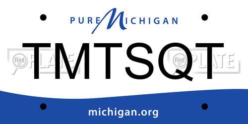 TMTSQT Michigan License Plate