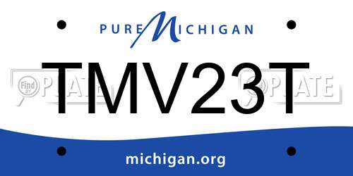 TMV23T Michigan License Plate