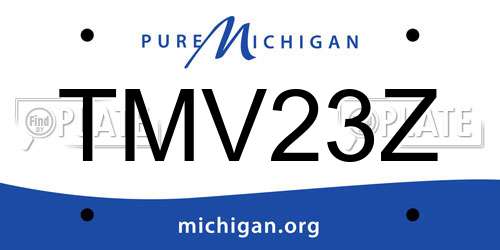 TMV23Z Michigan License Plate