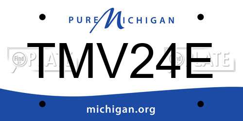 TMV24E Michigan License Plate