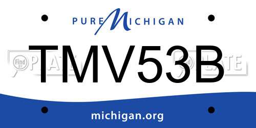 TMV53B Michigan License Plate