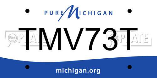 TMV73T Michigan License Plate
