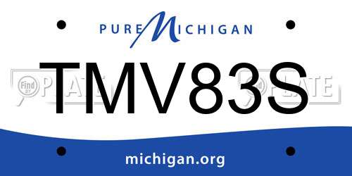 TMV83S Michigan License Plate