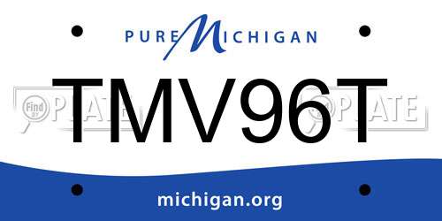 TMV96T Michigan License Plate
