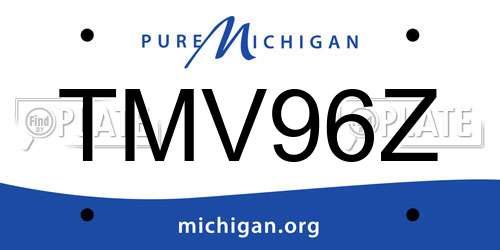 TMV96Z Michigan License Plate