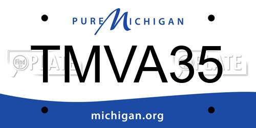 TMVA35 Michigan License Plate