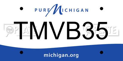 TMVB35 Michigan License Plate