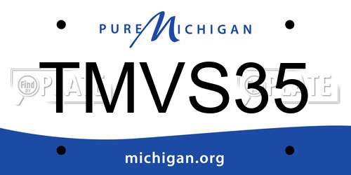 TMVS35 Michigan License Plate