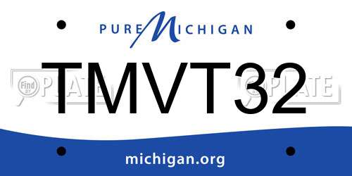 TMVT32 Michigan License Plate