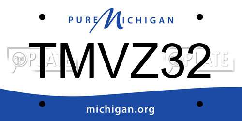 TMVZ32 Michigan License Plate