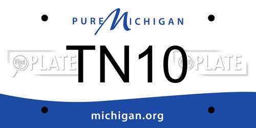 TN10 Michigan License Plate