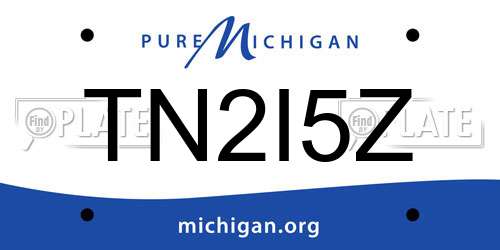 TN2I5Z Michigan License Plate