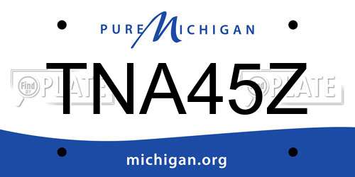 TNA45Z Michigan License Plate