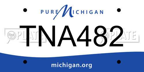 TNA482 Michigan License Plate