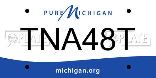TNA48T Michigan License Plate