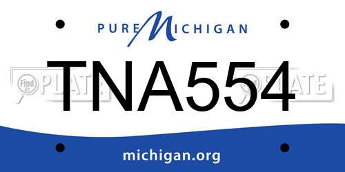 TNA554 Michigan License Plate