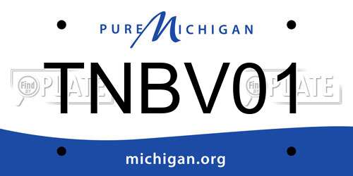 TNBV01 Michigan License Plate