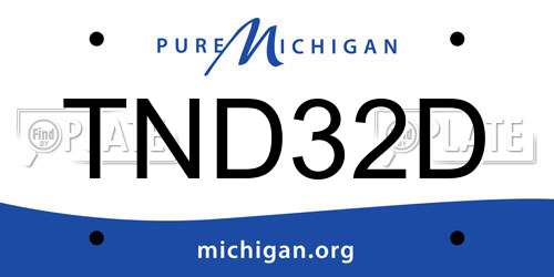 TND32D Michigan License Plate