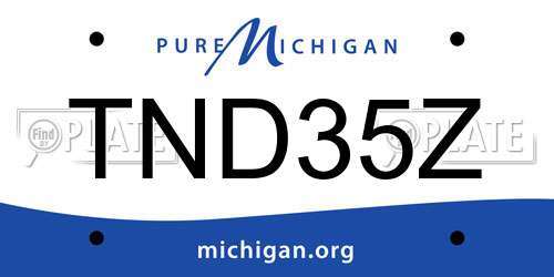 TND35Z Michigan License Plate