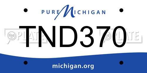 TND370 Michigan License Plate