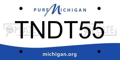 TNDT55 Michigan License Plate