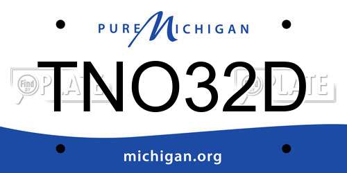 TNO32D Michigan License Plate