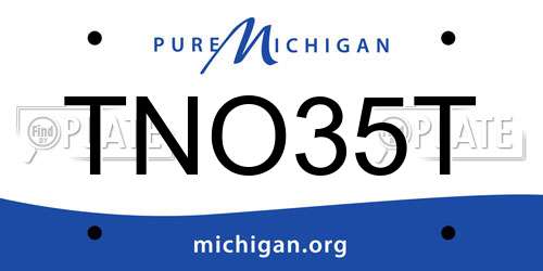 TNO35T Michigan License Plate