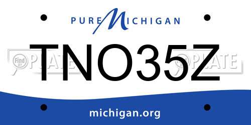 TNO35Z Michigan License Plate