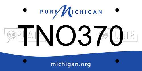 TNO370 Michigan License Plate