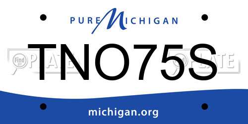 TNO75S Michigan License Plate
