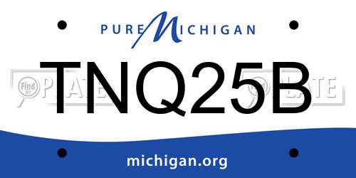 TNQ25B Michigan License Plate