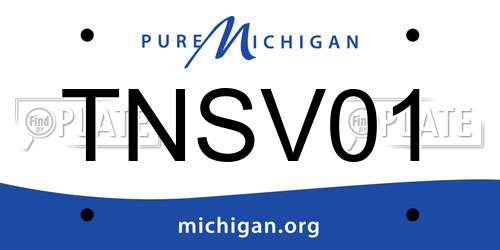 TNSV01 Michigan License Plate