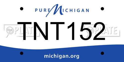 TNT152 Michigan License Plate