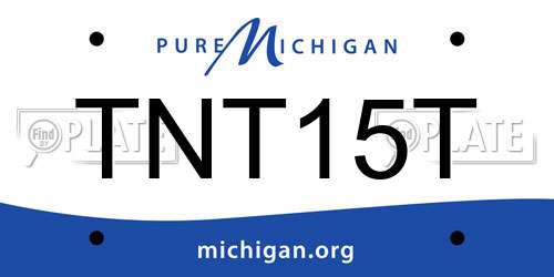 TNT15T Michigan License Plate