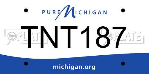 TNT187 Michigan License Plate