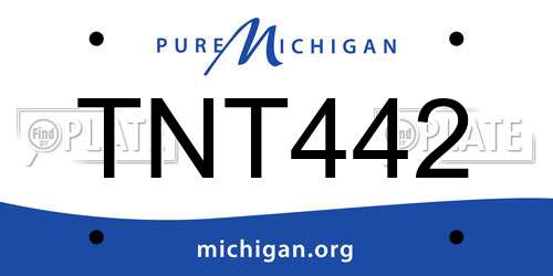 TNT442 Michigan License Plate