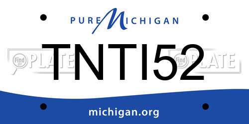 TNTI52 Michigan License Plate