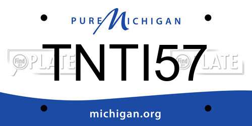 TNTI57 Michigan License Plate