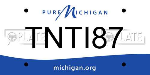 TNTI87 Michigan License Plate