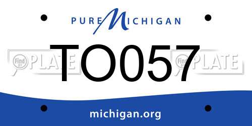 TO057 Michigan License Plate