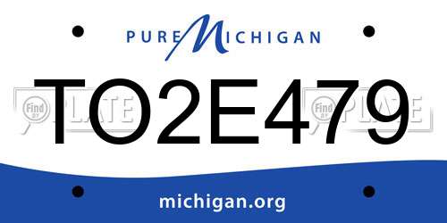 TO2E479 Michigan License Plate