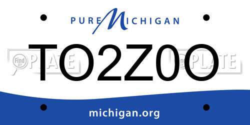 TO2Z0O Michigan License Plate