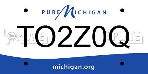 TO2Z0Q Michigan License Plate